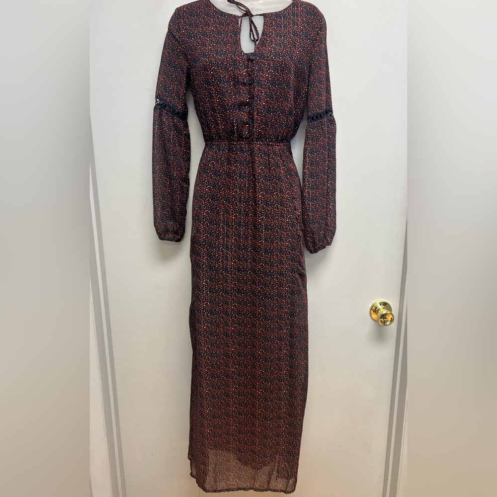 Romeo + Juliet Couture Long Sleeve Printed Midi Dress – Size Small